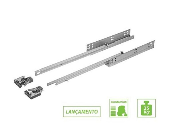 Corredica Tn Oculta Et Slow 450mm (a) Fgv (par) 