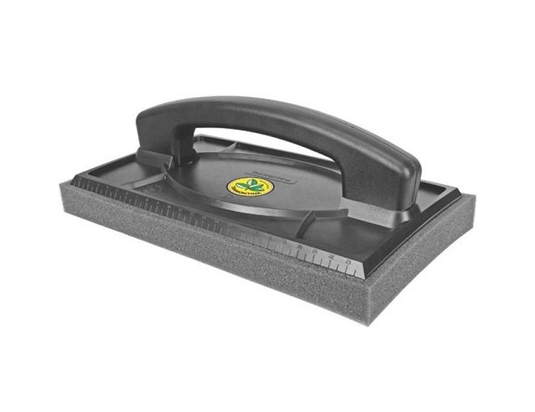 Desempenadeira Plastica C/ Esponja, Base Corrugada C/ Regua (peça) 