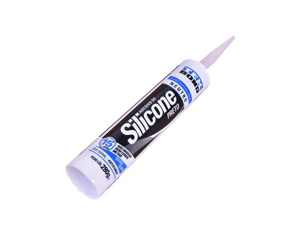 Silicone Neutro 280g Preto Tek (peça) 
