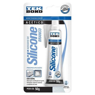 Silicone Acetico 50gr Branco Blister Tek *** (peça) 