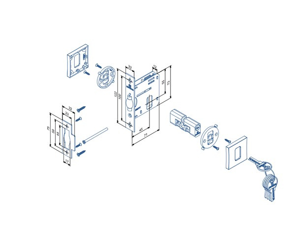 Fechadura Pivotante C/reg Ext Com 03009.0342.01 (peça) 