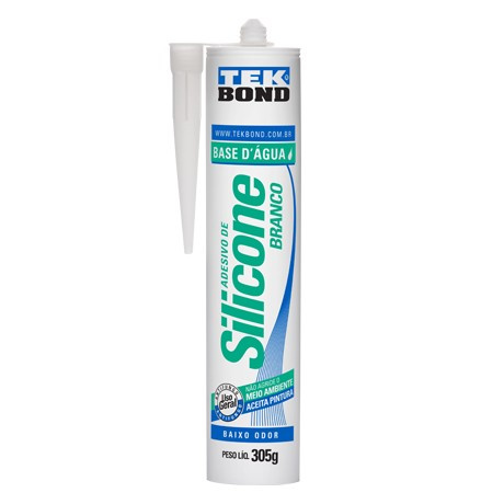 Adesivo Silicone 305gr/280ml Branco Tek (peça) 