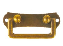 Puxador Pz 17 Horizontal Ouro Velho (peça) 