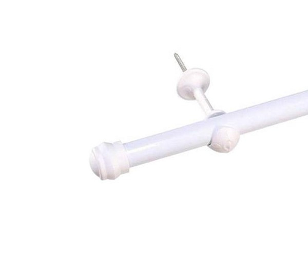 Kit Varao Cortina Simples 1,50mt Branco Smc 2155150010 (conjunto) 