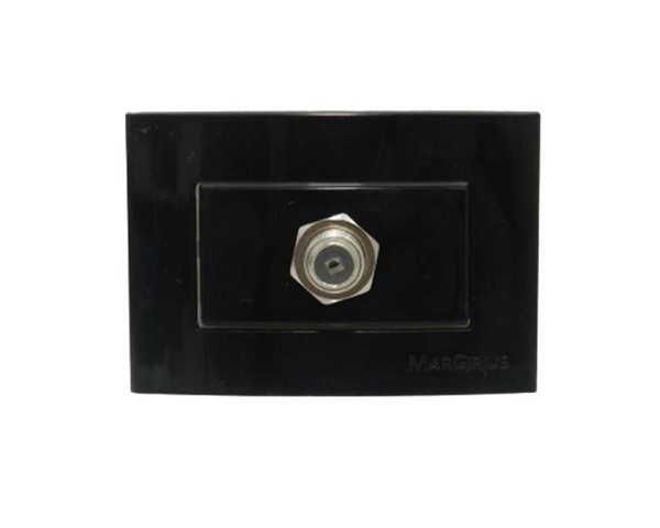 Tomada Tv Coaxial 75 Ohms C/espelho Preta Sleek Pa016972 Mg Fll (peça) 