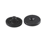 Sapata Redonda 25mm C/pino Preta (peça) 