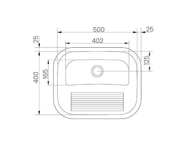 Tanque Encaixe Inox 50x40 Ac (peça) 