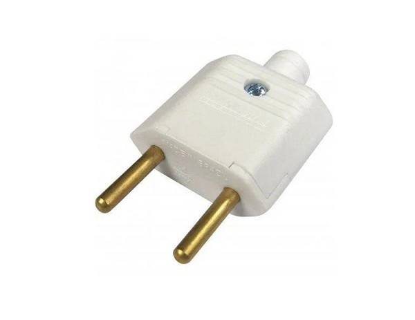 Plugue Macho 10a 2p Branco (peça) 
