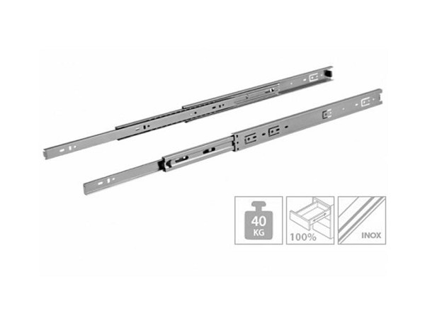 Corredica Telesc H45 350mm Inox (m) Fgv (par) 