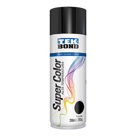 Tinta Aerosol Uso Geral350ml/250g Preto Brilhante Alta Temp (peça) 