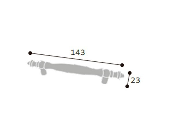 Puxador Pz 02 96mm Ouro Velho (peça) 