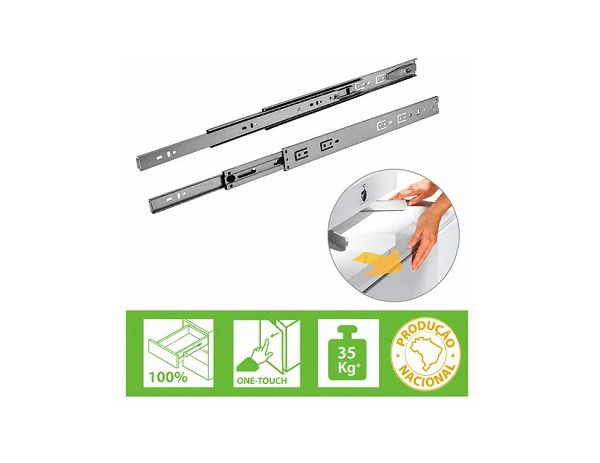 Corredica Telesc Tt 45 400mm One-touch (m) Fgv (par) 
