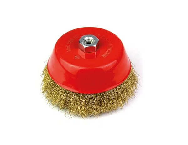 Escova De Aco Copo 60mm C/rosca Latonada (peça) 