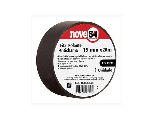 Fita Isolante 19mmx20m 954** (peça) 