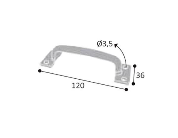 Puxador Pz 54 Alca 120mm Cromado (peça) 