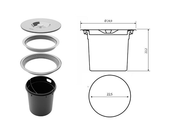 Lixeira P/granito 5l (peça) 
