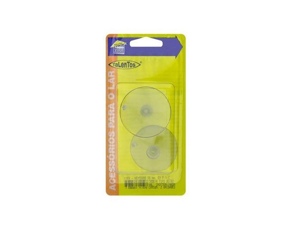 Ventosa 55mm Tipo Botao C/2 Pcs Blister Fll (peça) 