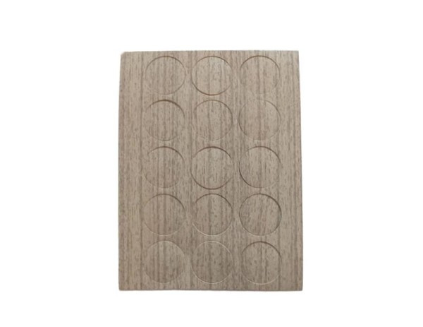 Tapa Furo Adesivo Pvc 18mm Nogal Griz Fll (cento) 