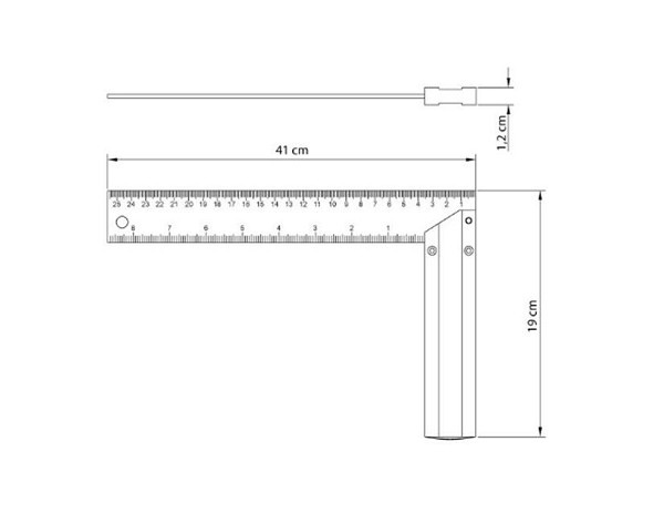Esquadro Aluminio 16
