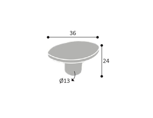 Puxador Pz 14 Oval Ouro Velho (peça) 