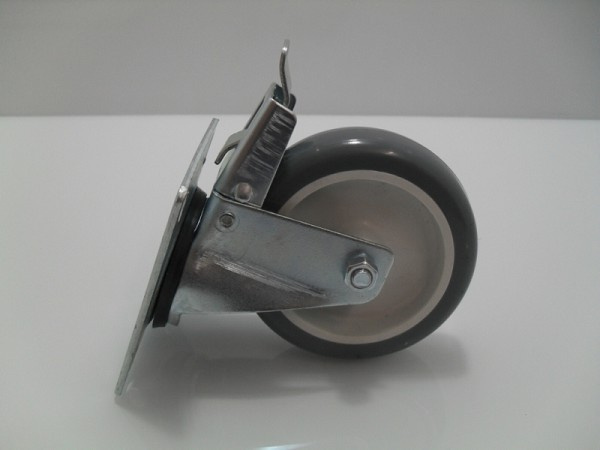 Rodizio 412 Rgbr Ch 105x80 C/freio Cinza (peça) 