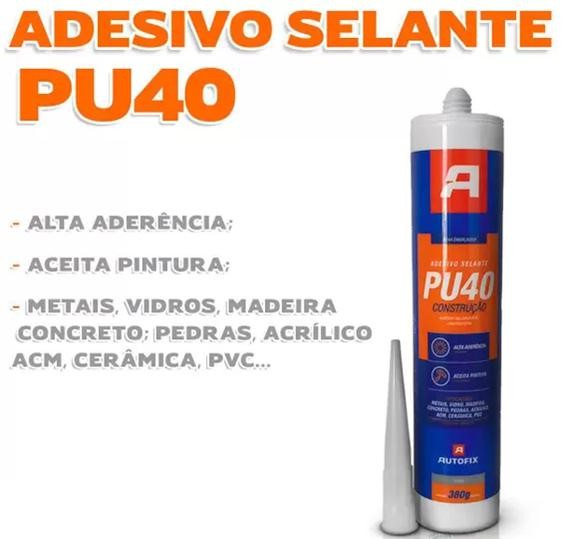 Adesivo Pu40 Construcao 380g Preto (peça) 
