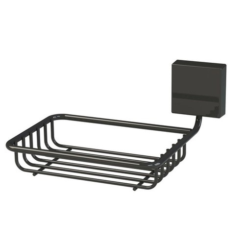 Saboneteira Reta Preta 8512pt (peça) 