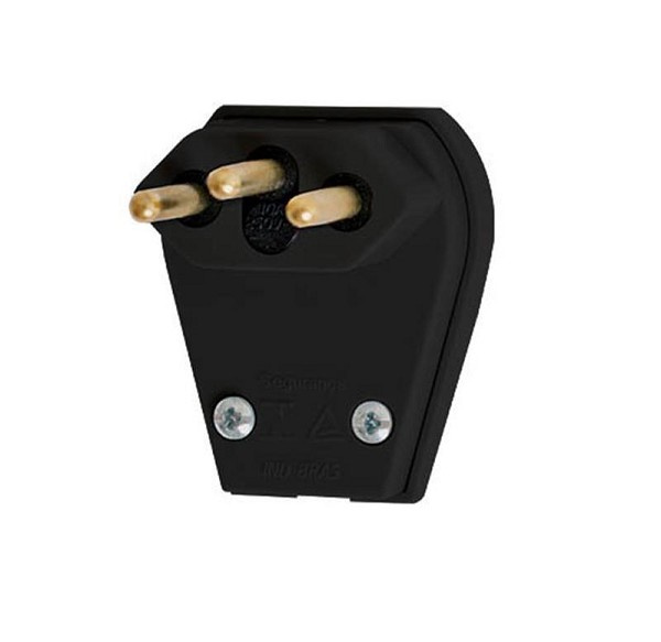 Plugue E-1066-2 Preto 3p 10a Pezzi (peça) 