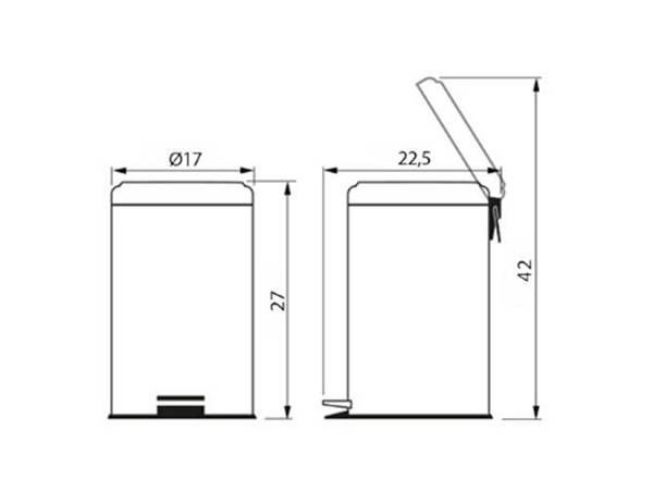 Lixeira C/pedal Brasil 3l Inox 94538/103 (peça) 