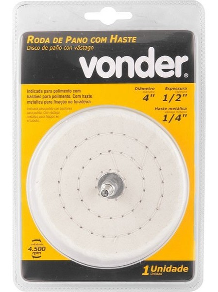 Roda Feltro/pano 4" (peça) 