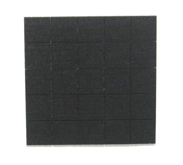 Feltro 0875 Quad 20x20x2mm C/25 Pcs Preto (peça) 