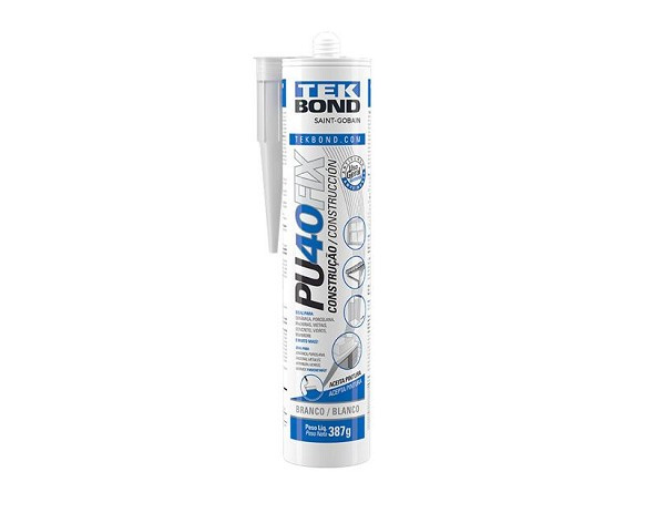 Adesivo Pu40fix 387g/280ml Branco Tek (peça) 