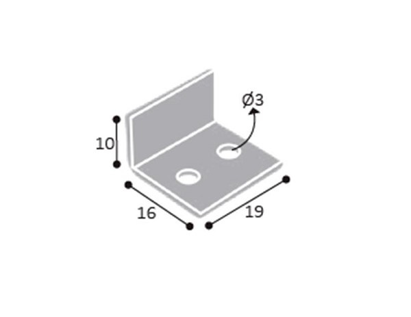 Batente Bt-03 15x10x18mm 2f Bc (peça) 