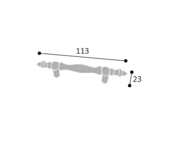 Puxador Pz 01 64mm Ouro Velho (peça) 