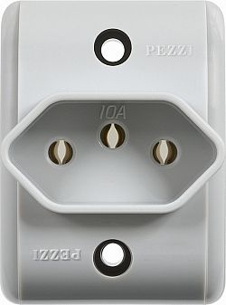 Tomada Ext Retang E-147-4 C/paraf 3p 20a Br Pezzi (peça) 