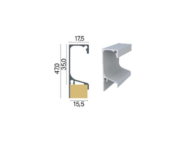 Perfil Pux Aluminio Rm-052 Supra Champagne Claro 15mm Rom (metro Linear) 