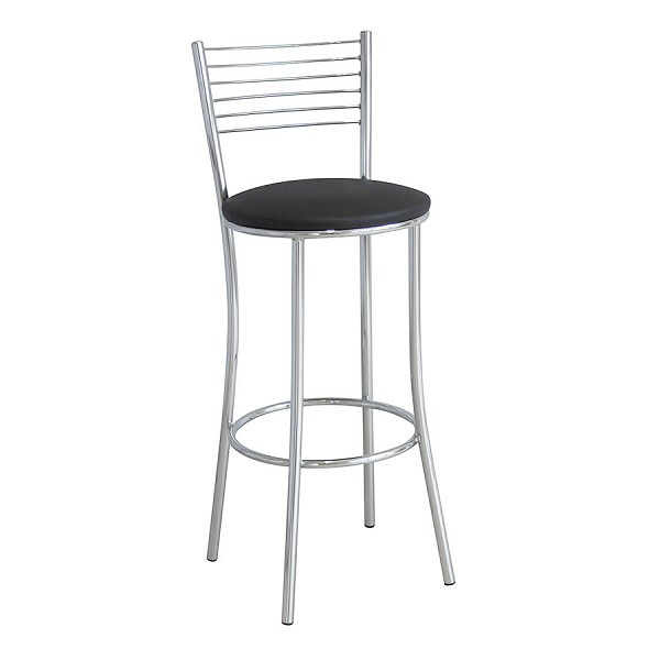Banqueta Ref B265 Media Red Crom C/assento Preto (peça) 