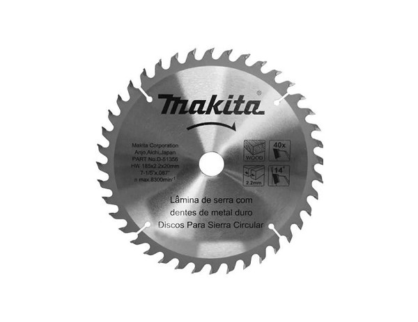 Lamina Serra Tct185mmx20mmx40t D-51356 (peça) 