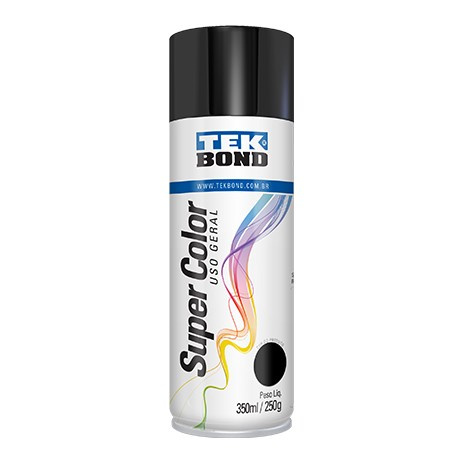 Tinta Aerosol Uso Geral 350ml/250g Preto Brilhante (peça) 