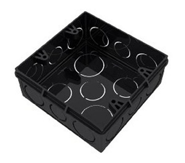 Caixa De Luz Quadrada 4x4 Preto (peça) 