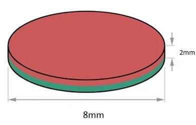 Pastilha Magnetica N35 D8x2mm* (peça) 