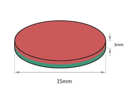 Pastilha Magnetica N35 D15x3mm Fll (peça) 