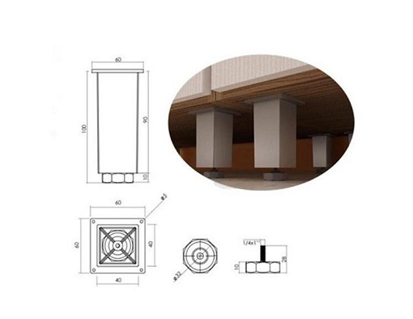 Pe Balcao 100mm Branco (peça) 
