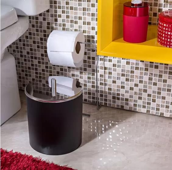 Lixeira C/tp Inox 5,4l Pt Fll (peça) 