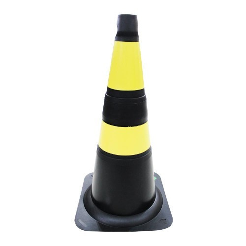 Cone Plast Rigido Amarelo/preto 75cm (peça) 