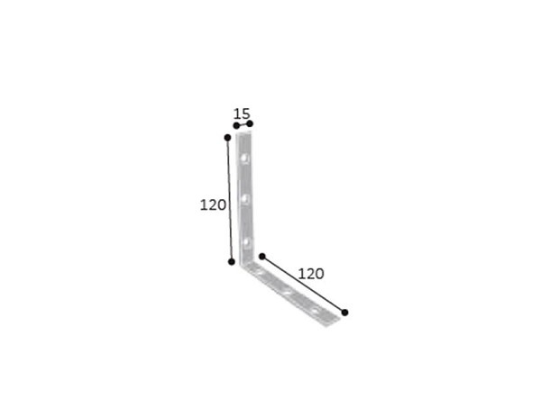 Cantoneira Ct-100 120x120x15mm 6f Ouro Velho (peça) 