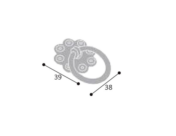 Puxador Pz 129 Flower Preto (peça) 