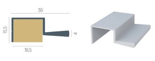Perfil Pux Aluminio Rm-105 Anod Rom (metro Linear) 